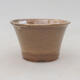 Ceramiczna miska bonsai 11 x 11 x 7 cm, kolor beżowy - 1/3