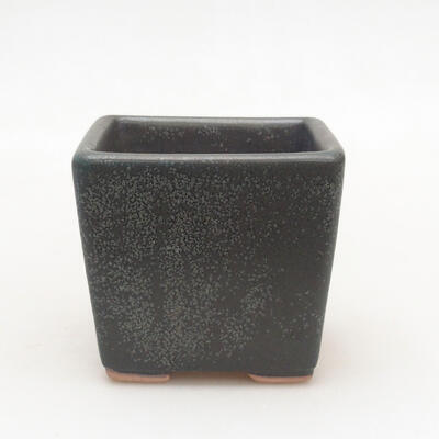 Ceramiczna miska bonsai 7 x 7 x 7 cm, kolor szary - 1