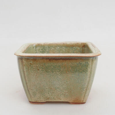 Ceramiczna miska bonsai 8 x 8 x 5 cm, kolor beżowy - 1
