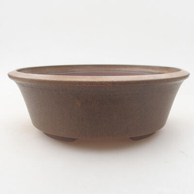 Ceramiczna miska bonsai 18 x 18 x 6 cm, kolor brązowy - 1