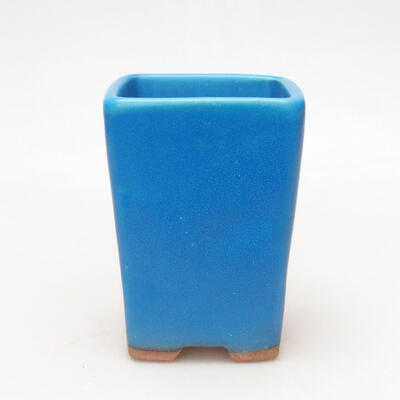 Ceramiczna miska bonsai 7,5 x 7,5 x 11 cm, kolor niebieski - 1