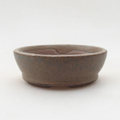 Ceramiczna miska bonsai 9 x 9 x 3 cm, kolor brązowy - 1