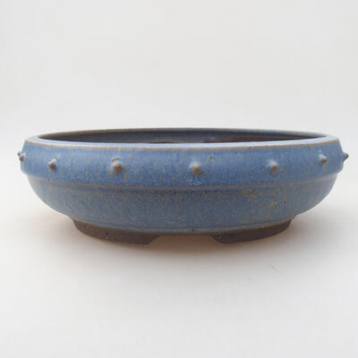 Ceramiczna miska bonsai 26 x 26 x 8 cm, kolor niebieski - 1