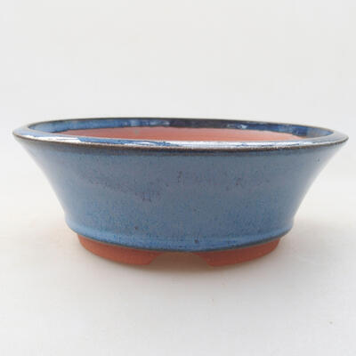 Ceramiczna miska bonsai 15 x 15 x 5 cm, kolor niebieski - 1