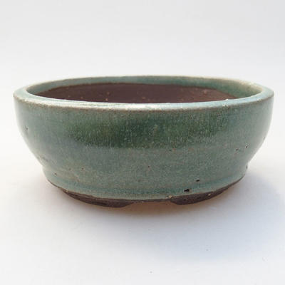 Ceramiczna miska bonsai 10 x 10 x 3,5 cm, kolor zielony - 1