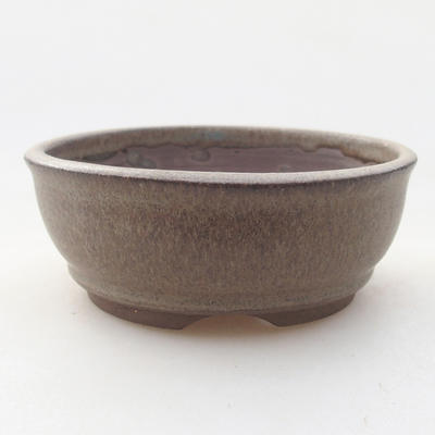 Ceramiczna miska bonsai 9 x 9 x 3 cm, kolor szary - 1