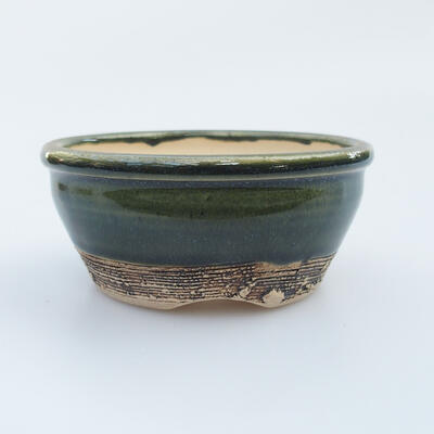 Ceramiczna miska bonsai 8,5 x 8,5 x 4 cm, kolor zielony - 1