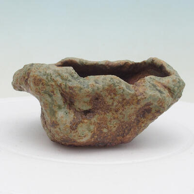 Ceramiczna skorupa 10 x 10 x 5 cm, kolor brązowo-zielony - 1