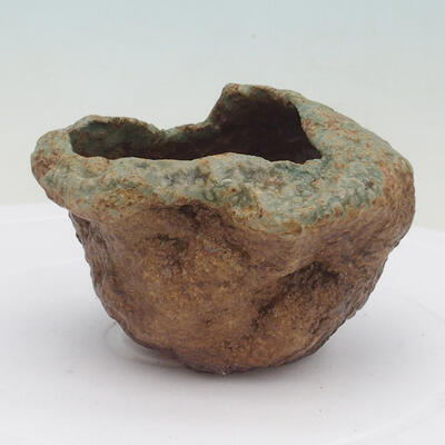 Ceramiczna skorupa 9 x 8 x 5 cm, kolor brązowo-zielony - 1