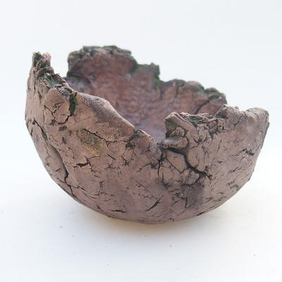 Ceramiczna skorupa 8,5 x 8,5 x 6,5 cm, kolor brązowo-zielony - 1