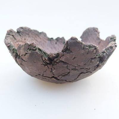 Ceramiczna skorupa 10 x 9 x 5 cm, kolor brązowo-zielony - 1