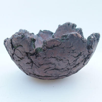 Ceramiczna skorupa 8 x 8 x 4,5 cm, kolor brązowo-zielony - 1