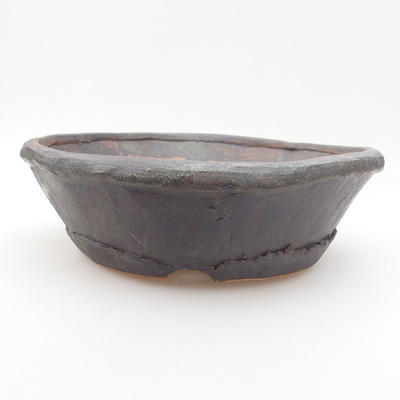 Ceramiczna miska bonsai 21 x 21 x 6,5 cm, kolor szary - 1