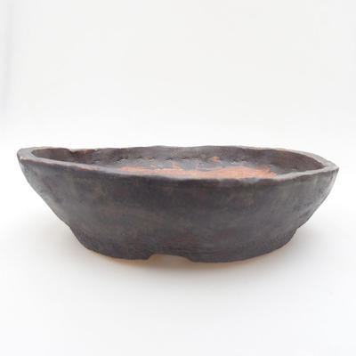 Ceramiczna miska bonsai 25 x 25 x 6 cm, kolor szary - 1