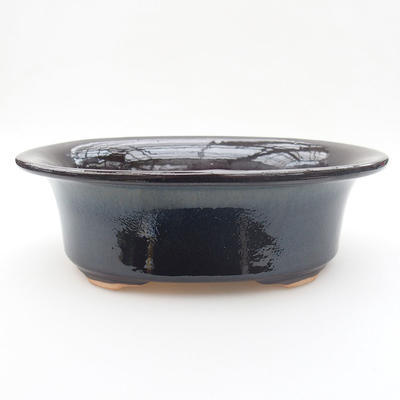 Ceramiczna miska bonsai 19 x 15,5 x 6 cm, kolor czarny - 1