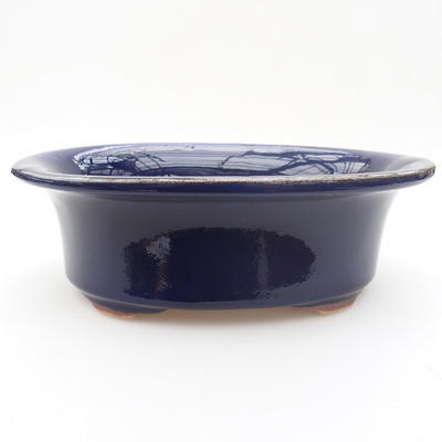 Ceramiczna miska bonsai 19 x 15,5 x 6 cm, kolor niebieski - 1