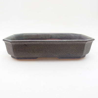 Ceramiczna miska bonsai 18 x 15 x 4 cm, kolor szary - 1