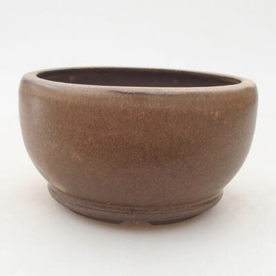 Ceramiczna miska bonsai 10,5 x 10,5 x 6 cm, kolor brązowy - 1