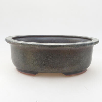 Ceramiczna miska bonsai 22 x 17 x 7 cm, kolor szary - 1