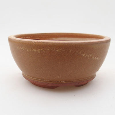 Ceramiczna miska bonsai 9,5 x 9,5 x 4 cm, kolor brązowy - 1