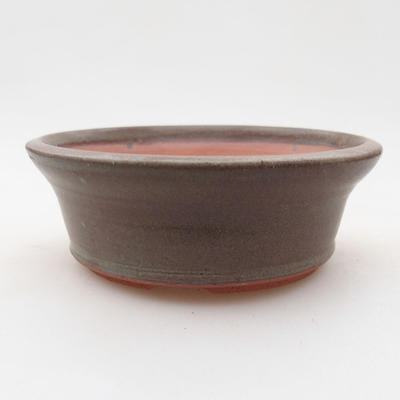 Ceramiczna miska bonsai 11 x 11 x 4 cm, kolor szary - 1