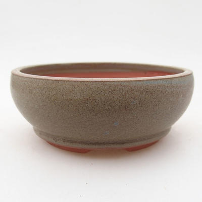 Ceramiczna miska bonsai 10 x 10 x 4 cm, kolor szary - 1