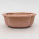 Ceramiczna miska bonsai 13 x 10 x 5 cm, kolor różowy - 1/3