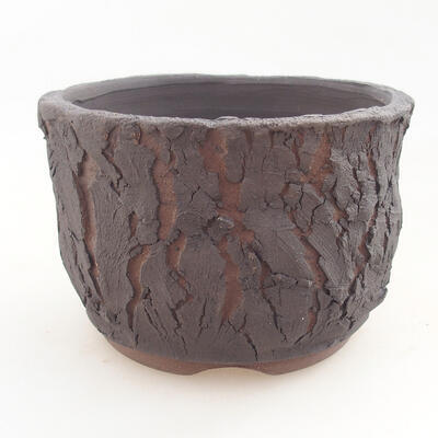 Ceramiczna miska bonsai 11 x 11 x 8 cm, kolor szary - 1
