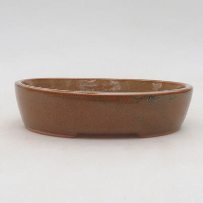 Ceramiczna miska bonsai 17 x 14 x 4 cm, kolor szaro-rdzawy - 1