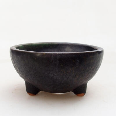 Ceramiczna miska bonsai 9,5 x 9,5 x 5 cm, kolor metaliczny - 1