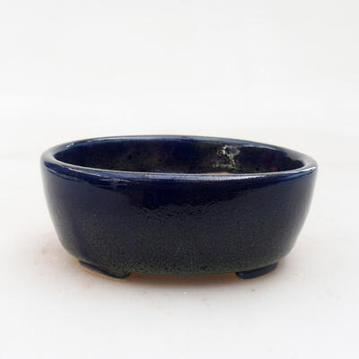 Ceramiczna miska bonsai 9,5 x 8 x 3,5 cm, kolor niebiesko-zielony - 1