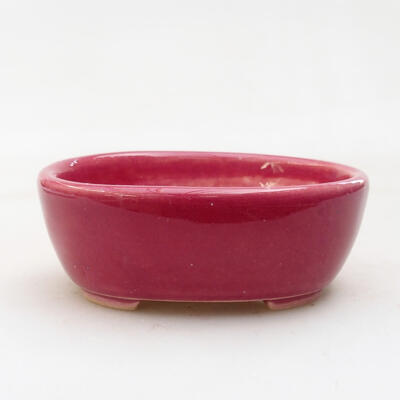 Ceramiczna miska bonsai 9,5 x 8 x 3,5 cm, kolor różowy - 1