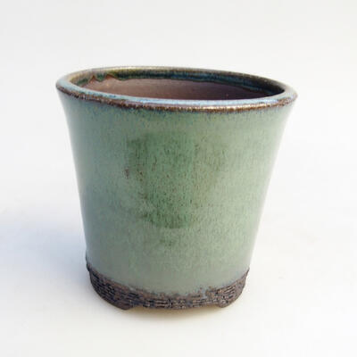 Ceramiczna miska bonsai 7,5 x 7,5 x 7 cm, kolor zielony - 1