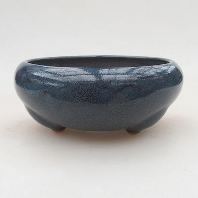 Ceramiczna miska bonsai 13,5 x 13,5 x 6 cm, kolor niebieski - 1