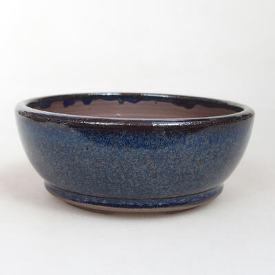Ceramiczna miska bonsai 10,5 x 10,5 x 4 cm, kolor niebieski - 1
