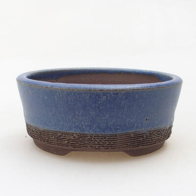 Ceramiczna miska bonsai 9,5 x 9,5 x 4 cm, kolor niebieski - 1
