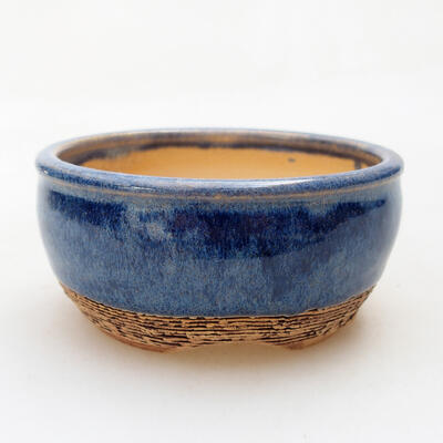 Ceramiczna miska bonsai 8,5 x 8,5 x 4 cm, kolor niebieski - 1