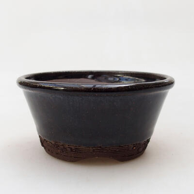 Ceramiczna miska bonsai 9,5 x 9,5 x 4,5 cm, kolor metaliczny - 1
