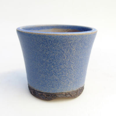 Ceramiczna miska bonsai 7,5 x 7,5 x 6,5 cm, kolor niebieski - 1