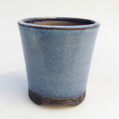 Ceramiczna miska bonsai 7 x 7 x 7,5 cm, kolor niebieski - 1