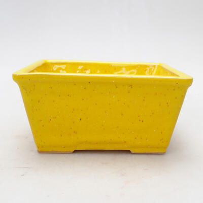 Ceramiczna miska bonsai 12 x 9,5 x 6 cm, kolor żółty - 1