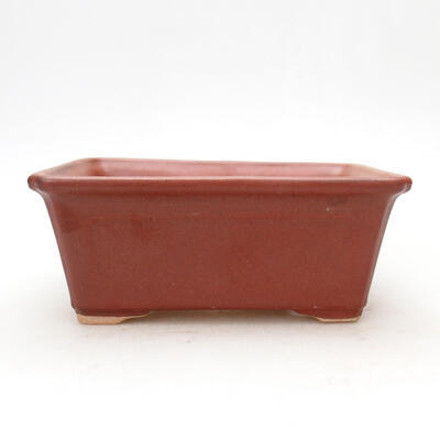 Ceramiczna miska bonsai 14 x 10,5 x 5,5 cm, kolor brązowy - 1