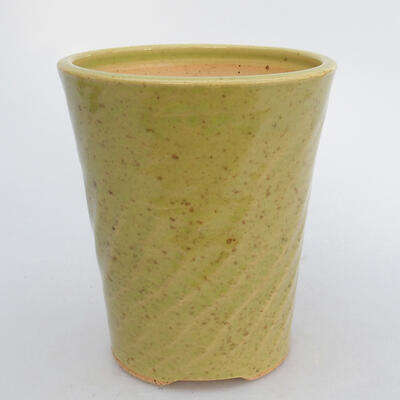 Ceramiczna miska bonsai 10 x 10 x 11,5 cm, kolor zielony - 1