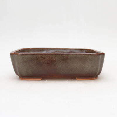 Ceramiczna miska bonsai 15,5 x 12 x 4,5 cm, kolor metaliczny - 1