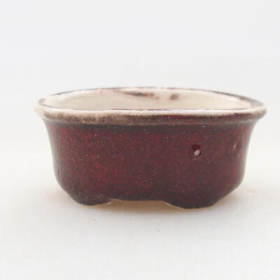 Mini miska bonsai 4 x 3 x 2 cm, kolor czerwony - 1