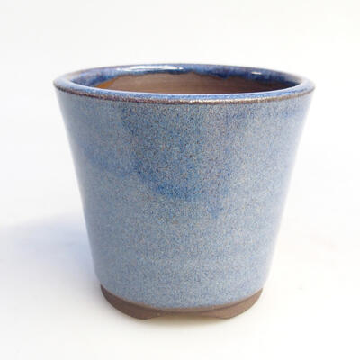 Ceramiczna miska do bonsai 7,5 x 7,5 x 7 cm, kolor niebieski - 1