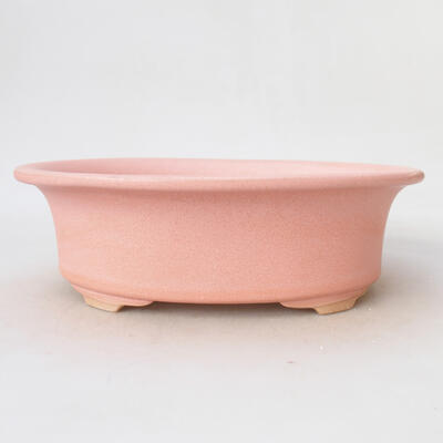 Ceramiczna miska bonsai 21,5 x 17,5 x 6,5 cm, kolor różowy - 1