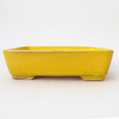 Ceramiczna miska bonsai 17,5 x 13 x 5 cm, kolor żółty - 1