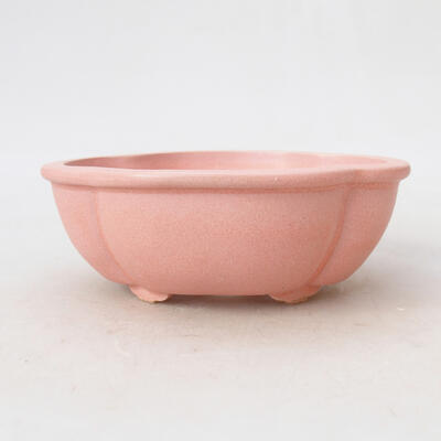 Ceramiczna miska bonsai 12,5 x 10,5 x 4,5 cm, kolor różowy - 1