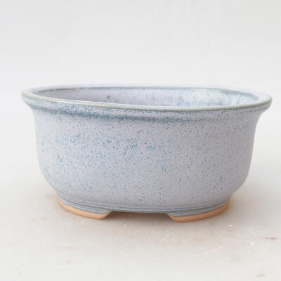 Ceramiczna miska bonsai 12 x 10 x 5,5 cm, kolor niebiesko-biały - 1